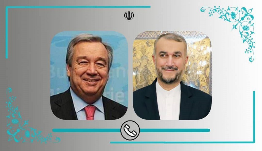عبداللهيان يبحث مع غوتيريش آخر المستجدات العالمية