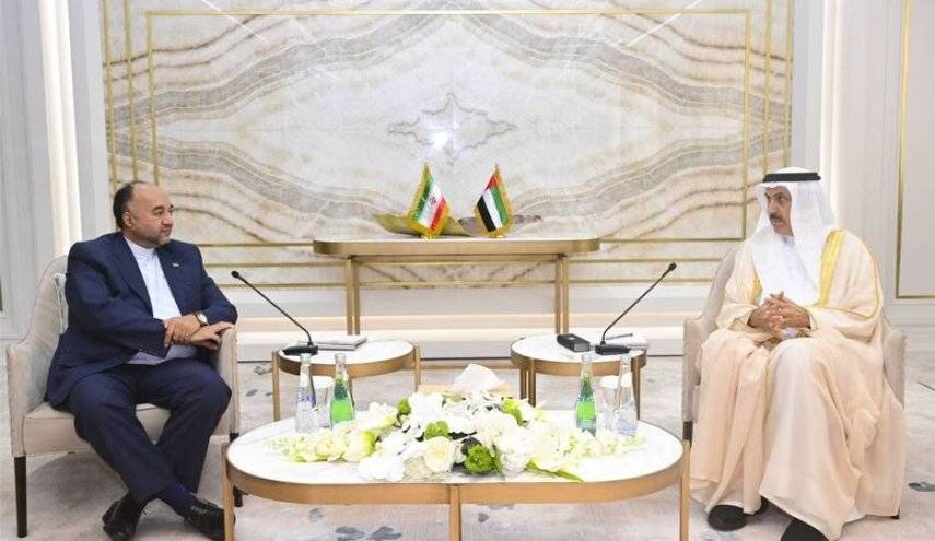 تاكيد ايراني اماراتي على ضرورة تعزيز التعاون الثنائي ورفع مستوى العلاقات