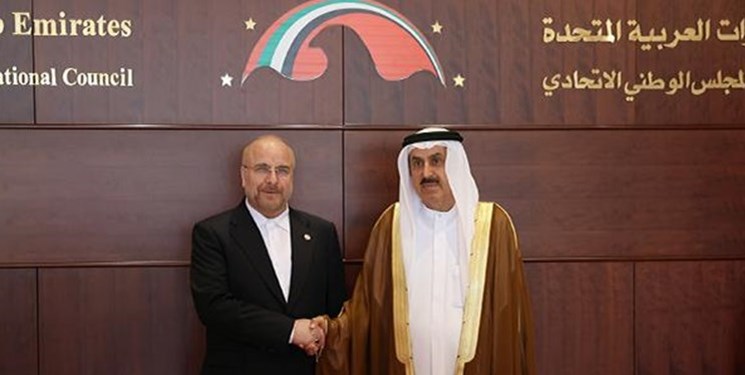  قاليباف لنظيره الاماراتي : الأولوية لدى طهران تطوير العلاقات مع دول الجوار 