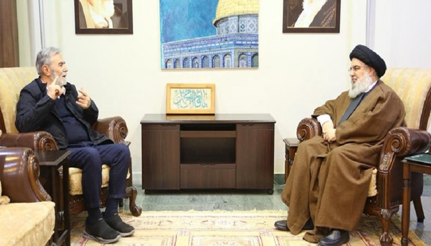 ديدار زياد النخاله با سيد حسن نصرالله ؛ تاكيد بر ايستادگي تا پيروزي