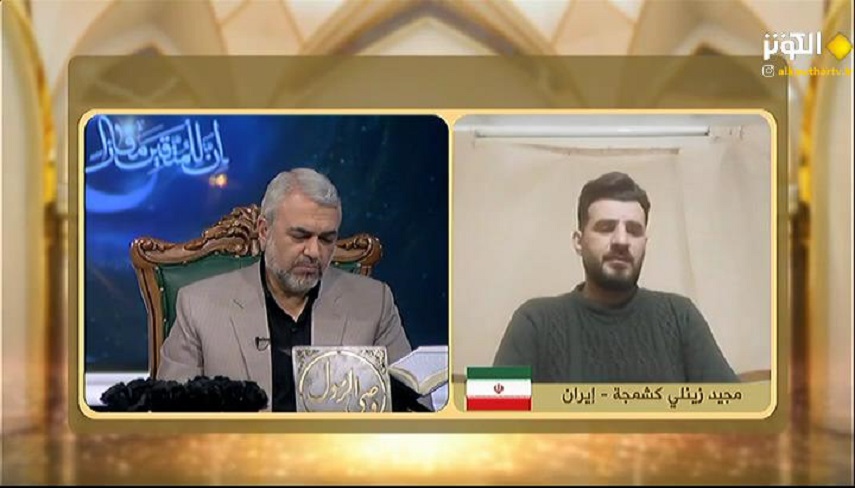 تلاوت قاري ايراني در بيستمين شب مسابقات مفازا
