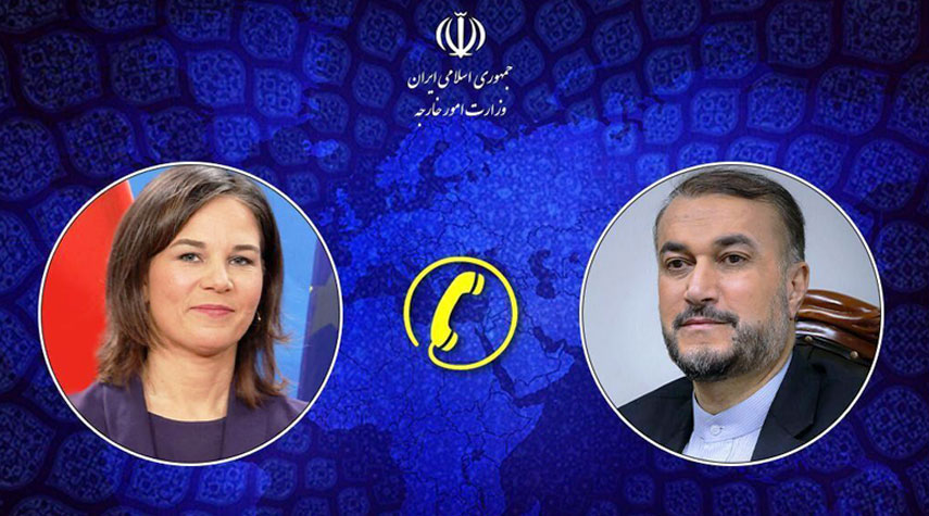أمير عبداللهيان لنظيرته الألمانية: الدفاع المشروع لمعاقبة المعتدي ضرورة