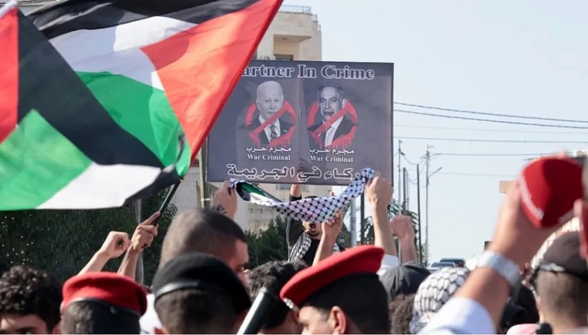 دانشجويان مراكشي در حمايت از غزه به خيابان ها آمدند