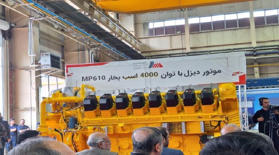 بحضور وزير الصناعة والمناجم والتجارة ... ازاحة الستار عن محرك قاطرة الديزل ايراني الصنع