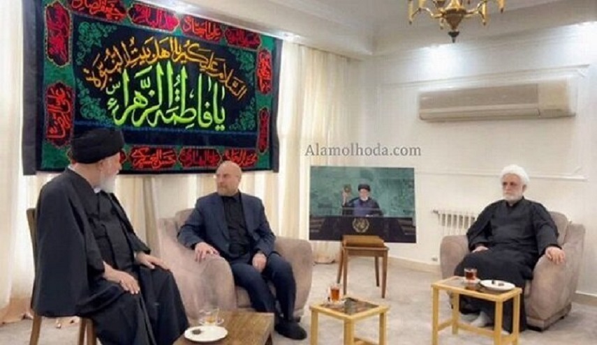 رئيس البرلمان والقضاء في إيران يواسيان أسرة الشهيد رئيسي