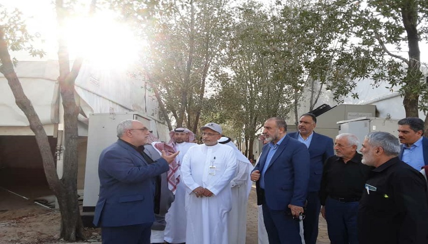 بازديد رييس سازمان حج وزيارت از محل اسكان حجاج ايراني در عرفات