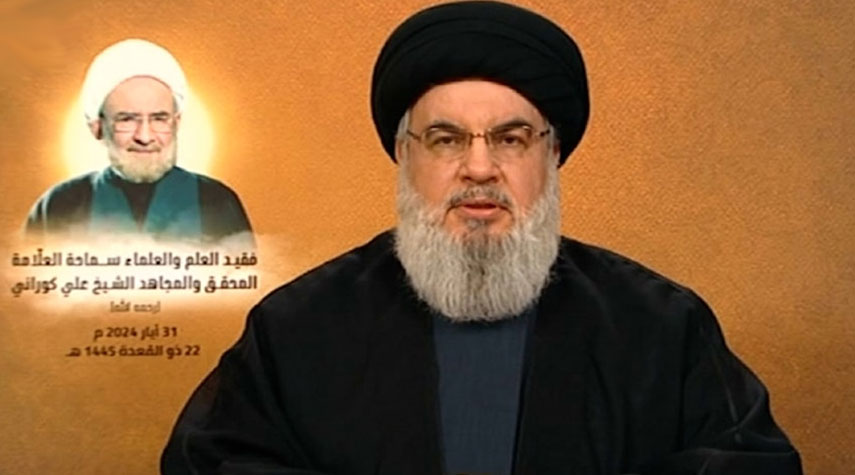  السيد حسن نصرالله: تحرك الجامعات الامريكية موقف شريف وانساني 