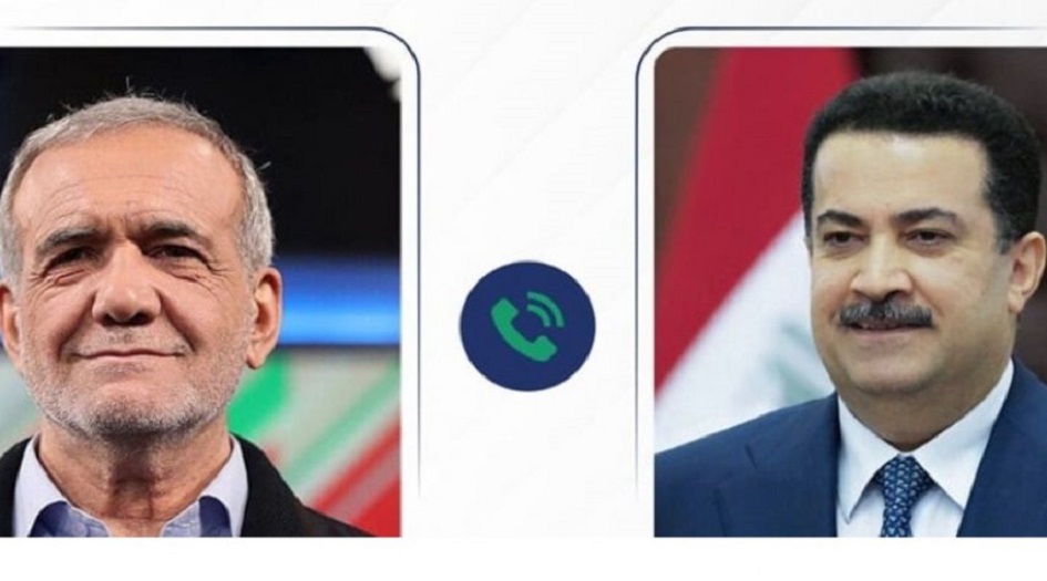 خلال اتصال هاتفي... السوداني يوجه دعوة للرئيس الايراني المنتخب لزيارة العراق