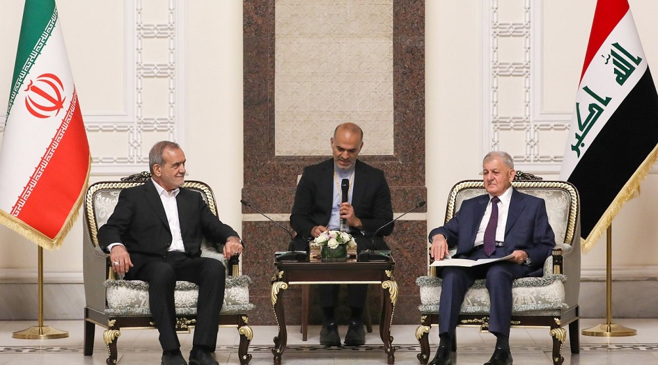 لقاء بين الرئيس الايراني ونظيره العراقي في بغداد 