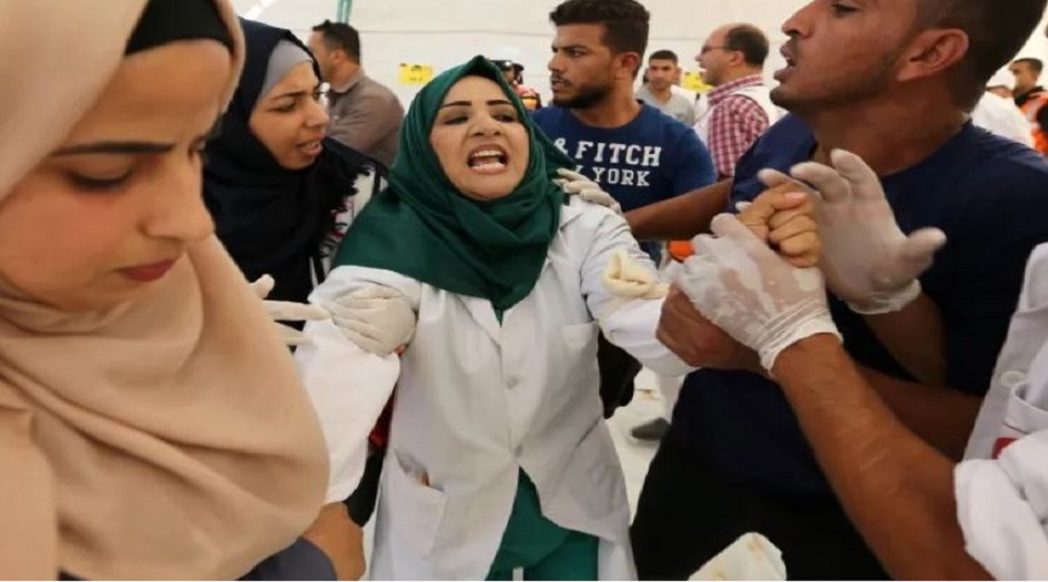  المُسعفة الفلسطينية لمياء أبو مصطفى تُصدم باستشهاد زوجها