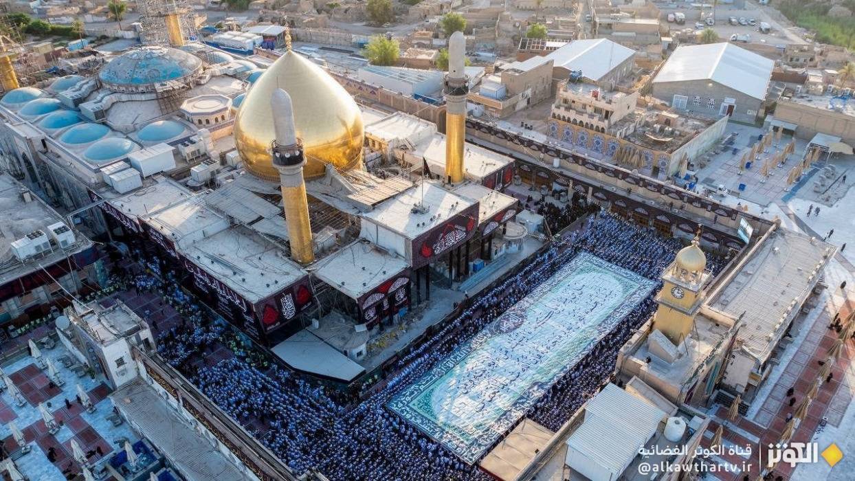  موكب بني عامر يحيي مراسم العزاء الحسيني في سامراء بآية من سورة البقرة + صور 