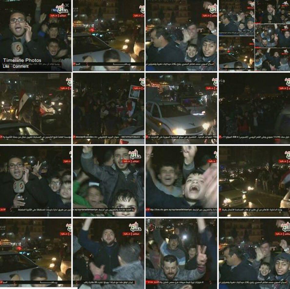 الاحتفالات عمّت مدينة حلب احتفاء بانتصارات الجيش السوري والحلفاء على الارهابيين