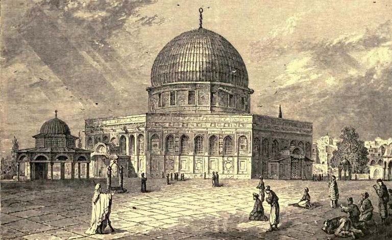 القدس - قبة الصخرة - 1886م