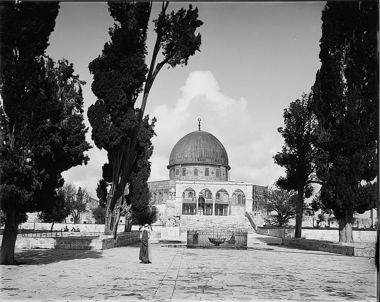 القدس -قبة الصخرة من جهة شمالي (قبل عام 1914م)
