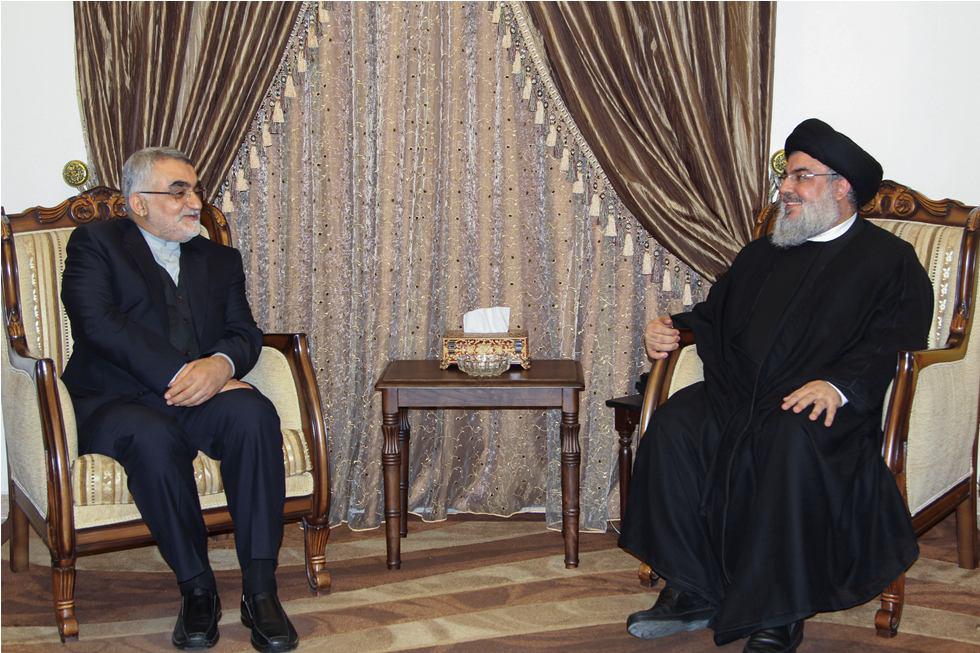 السيد نصرالله يستقبل الوفد الايراني برئاسة بروجردي 