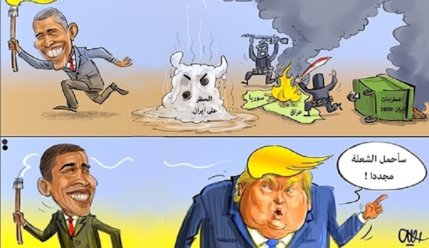 كاريكاتير.. ترامب على خطى اوباما