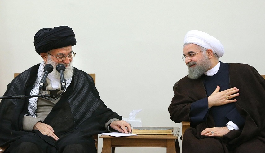 قائد الثورة الاسلامية يستقبل الرئيس المنتخب حسن روحاني
