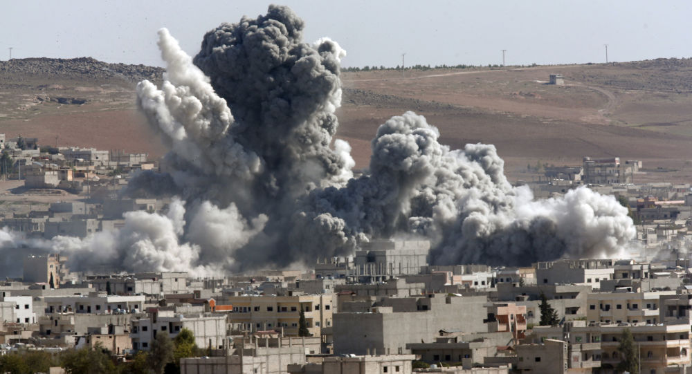 شاهد: صورة الضربة الجوية الروسية التي استهدفت البغدادي في الرقة