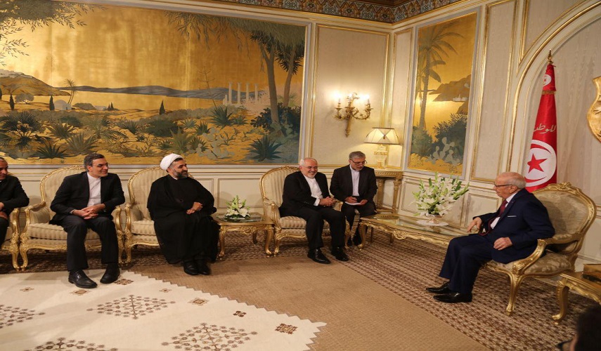 ظريف: لايوجد لدى ايران سقف لتوسيع العلاقات مع تونس