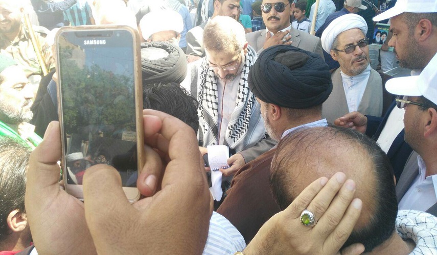 بالصور... القنصل الايراني في تظاهرة يوم القدس العالمي بكربلاء