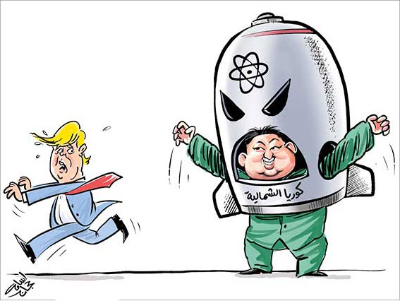 هراس ترامپ از کره شمالی+کاریکاتور