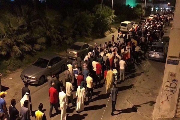 تظاهرات مردم بحرین در محکومیت جنایات‌ میانمار علیه مسلمانان 
