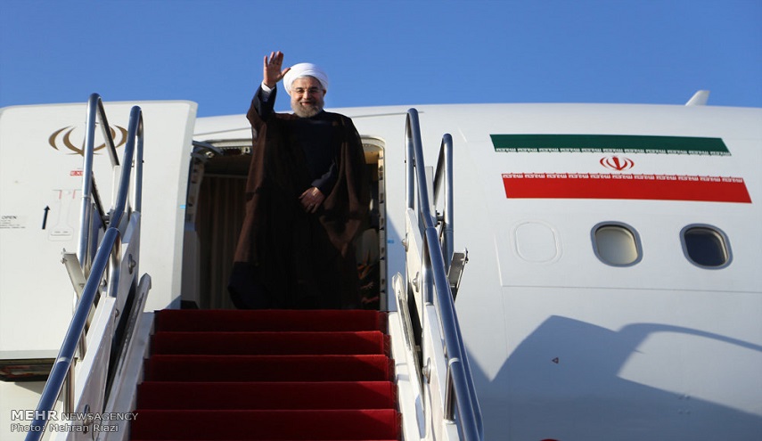 الرئيس روحاني يغادر طهران متوجها إلى نيويورك للمشاركة باجتماعات الأمم المتحدة