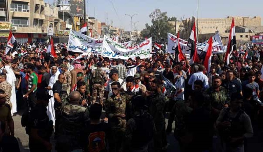 تظاهرات جماهيرية في الموصل ضد الاستفتاء وتحذيرات من الاختراق الصهيوني