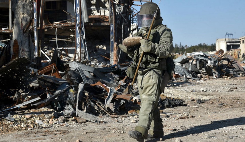 الدفاع الروسية: تطهير 1.5 ألف هكتار في دير الزور من الألغام 