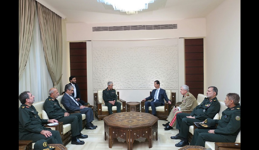 رئيس الأركان الايراني يلتقي في دمشق الرئيس السوري بشار الأسد