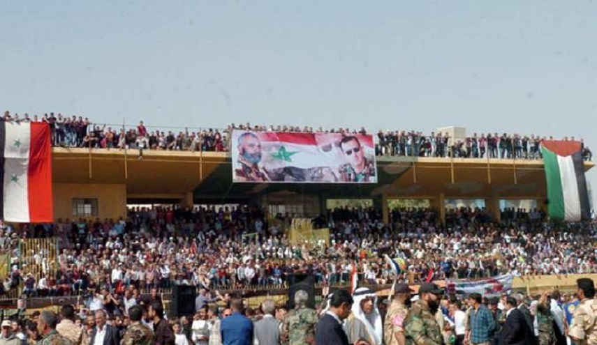 شاهد كيف شيع آلاف السوريون اللواء الشهيد عصام زهر الدين