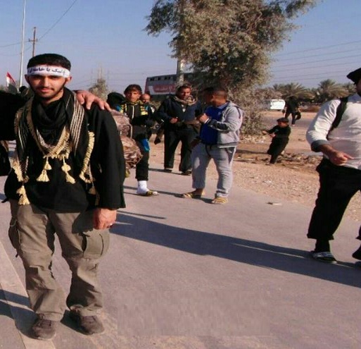 تصویر دیده نشده از شهید مدافع حرم در پیاده روی اربعین