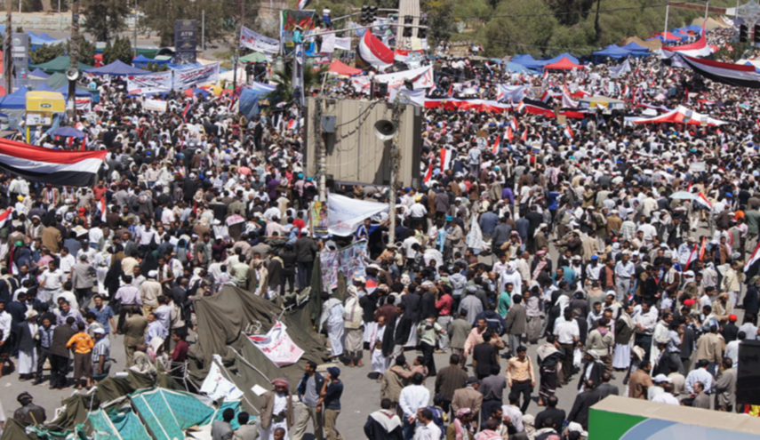 مظاهرات في تعز تنديدأ على مشروع الأمني الاماراتي  في اليمن