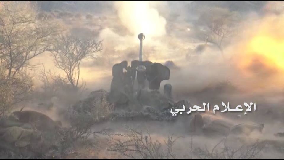  مدفعية الجيش اليمني تدك تجمعات المرتزقة في مأرب وتعز 