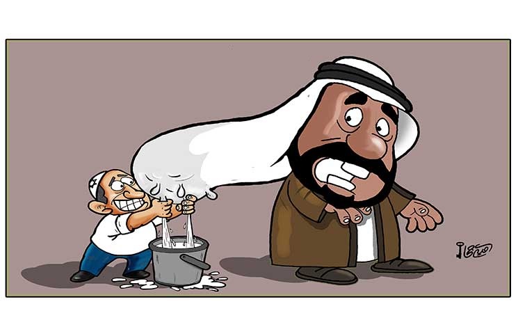 بهره‌برداری صهیونیست‌ها از کشورهای عربی+کاریکاتور
