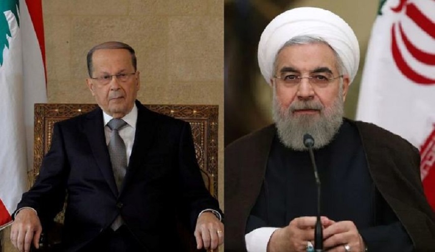 في اتصال هاتفي بالرئيس اللبناني.. روحاني يؤكد وقوف إيران بجانب لبنان