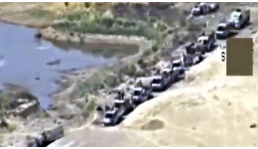 وزارة الدفاع الروسية تبث صور قوافل "داعش" المحرمّة