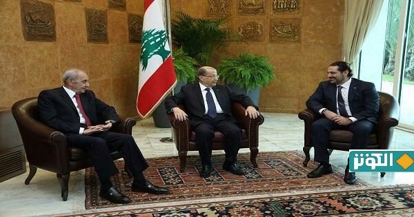 برگزاری اولین نشست سه جانبه در کاخ ریاست جمهوری لبنان باحضور حریری