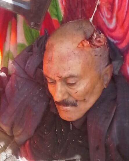 عکس منسوب به علي‌عبدالله صالح پس از کشته شدن