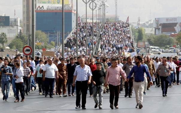 منطقه کردستان عراق صحنه تظاهرات مردمی
