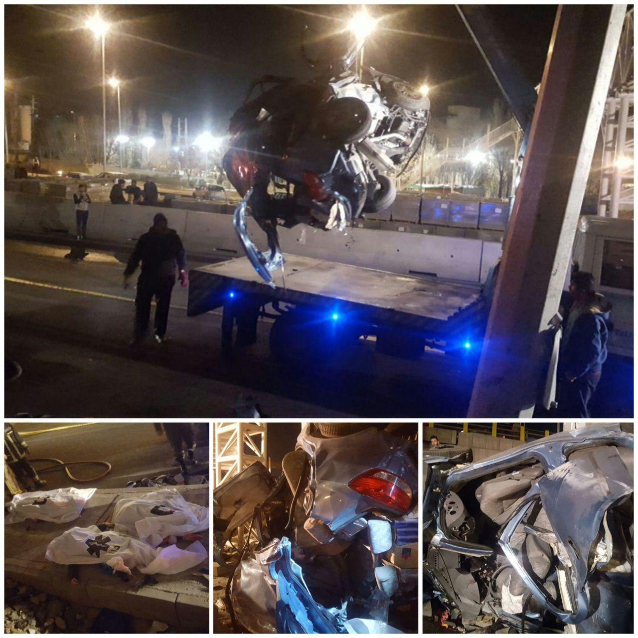 تصادف مرگبار در اتوبان ارتش تهران