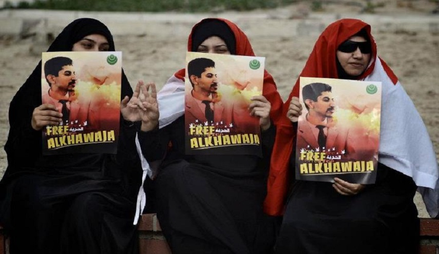 وقفة للجالية البحرينية في لندن ضد المضايقات بحق عبدالهادي الخواجة