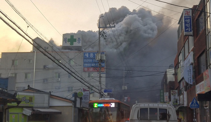 بالصور... عشرات القتلى والمصابين في حريق بمستشفى في كوريا الجنوبية