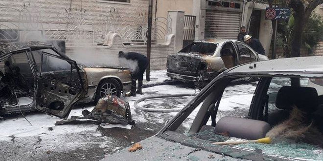 شهداء وجرحى في قذائف للمسلحين على دمشق