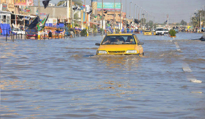 بالصور.. شوارع بغداد بعد هطول امطار غزيرة