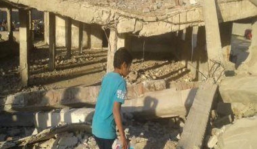 إصابة 8 أطفال فى حادث سقوط أعمدة خرسانية بجمعية زراعية بالإسكندرية