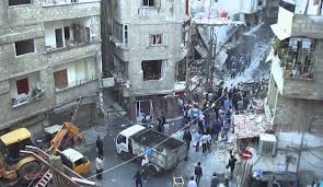 حمله راکتی عناصر تروریستی به یک بیمارستان در دمشق