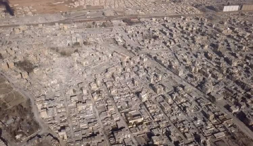 صور جوية حديثة تظهر الدمار الهائل في الرقة السورية