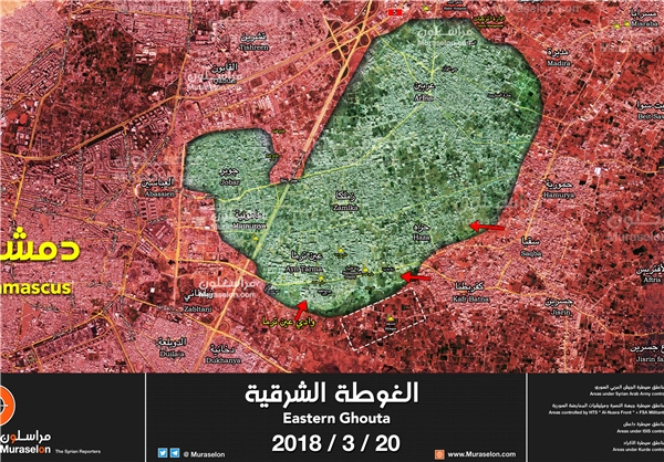 تسلط کامل ارتش سوریه بر منطقه «وادی عین ترما»