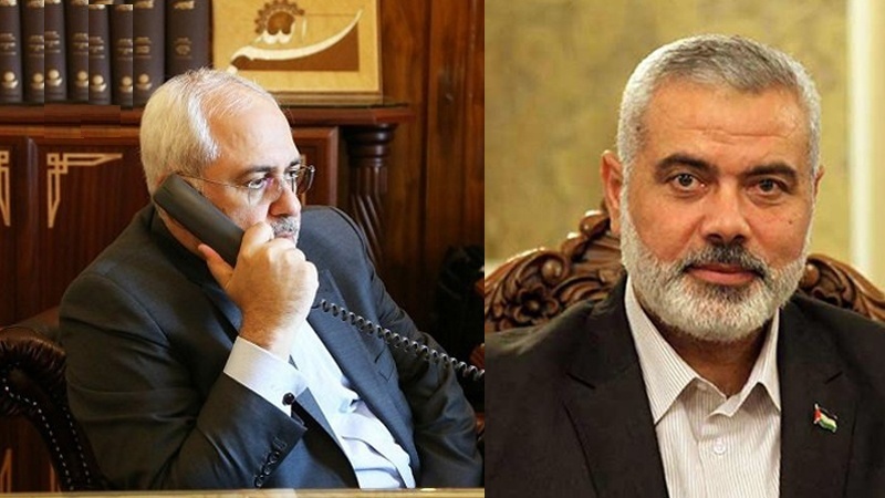 ظریف در گفت وگوی تلفنی با هنیه: ایران از مقاومت مردم فلسطین حمایت می کند